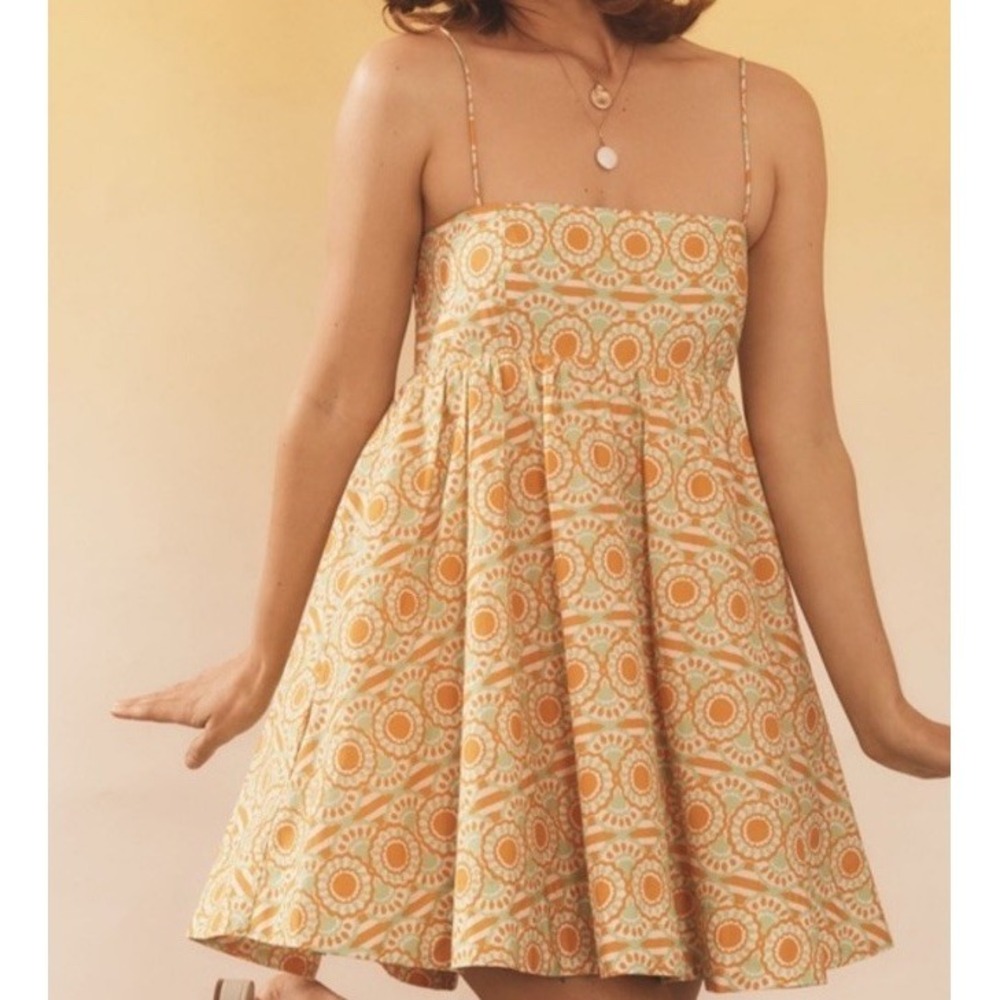 Yellow Floral Sunburst Sundress - Women